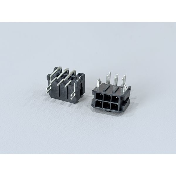 Micro-Fit 3.0 2x3 Pin Header Connector, 3.00mm Pitch Side Entry PCB Power Signal Interface for Automotive, Industrial Control, Server Supply Equipment, Customization Available