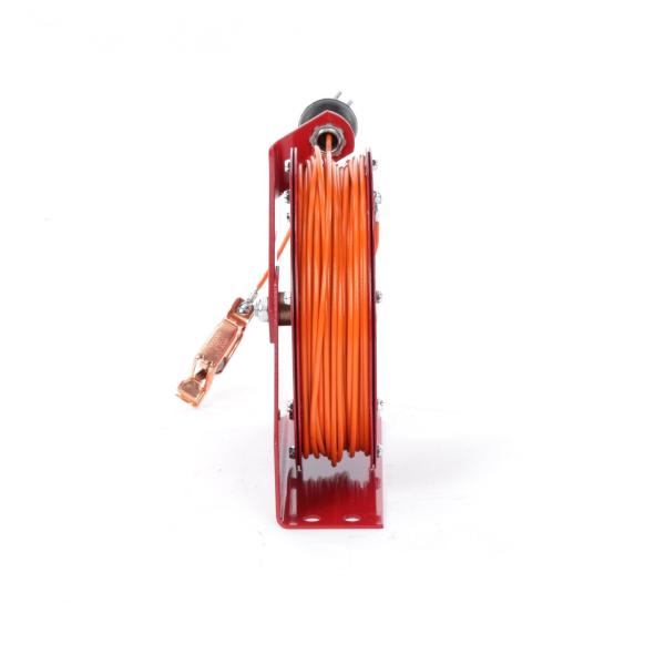 Retractable Nylon Coated Electric Cord Reel Industrial Rewind Static Grounding 50ft 100ft earthing reel drum