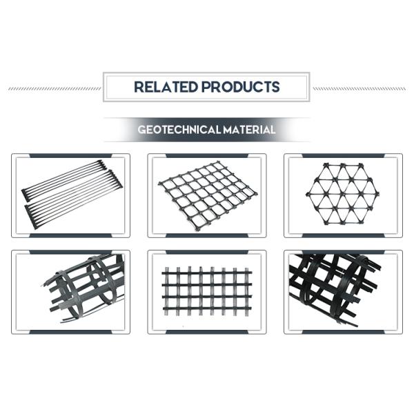 PET Plastic Geotextile Geogrid Road Construction 120kn