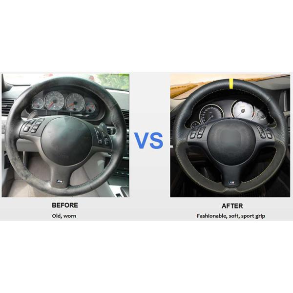 Customized Hand Stitching Steering Wheel Cover for BMW 5 Series i5 G60 G61 2023 2024
