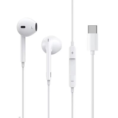 Alta Qualidade de Som Branco Usb C Fones de Ouvido com fio Fones de Ouvido Custom Length OEM