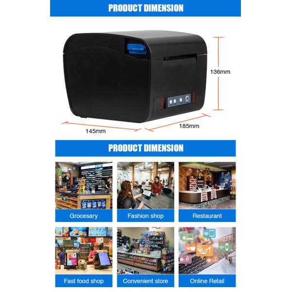 Auto Cutting 3 Interfaces 80mm Thermal Receipt Printer For POS