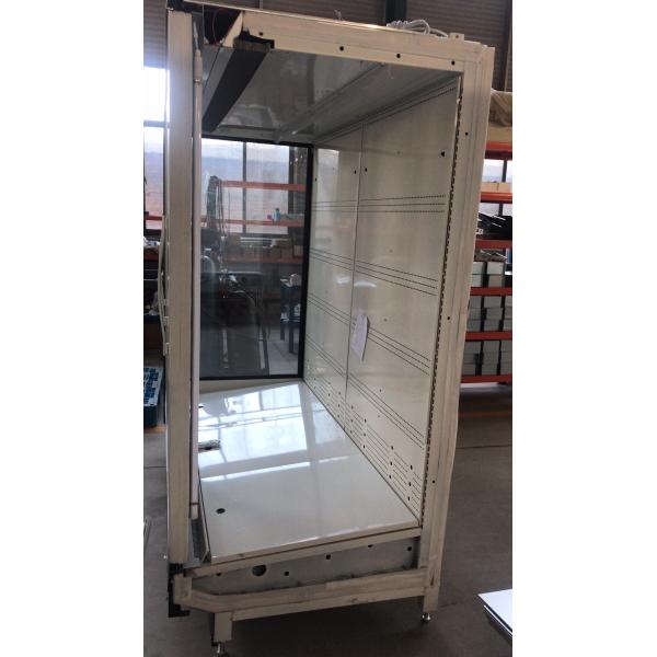 Охладитель дисплея Frost свободный черный Multideck с дверью качания прозрачной стеклянной