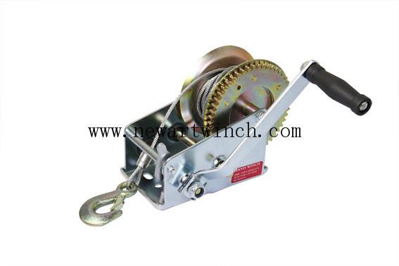 A3 Steel Small Boat Winch , Compact Structure Zinc Plated 3500 Lb Hand Winch