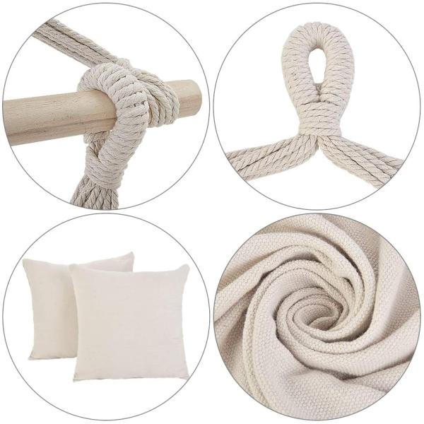 Висячий стул Садовый гамак на открытом воздухе Кемпинг с деревянным гамаком Стул Бохо гамак