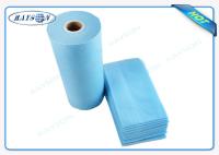 100% drap non-tissé de la chair pp, emballage bleu médical de couleur de draps en petit pain
