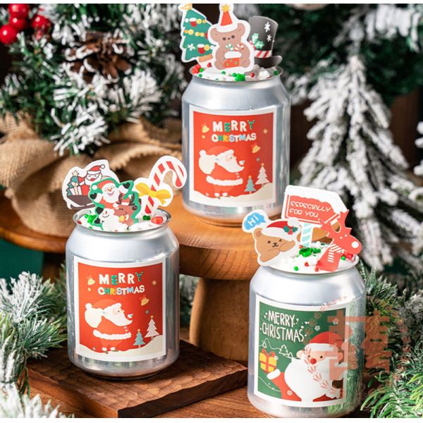 Personalised Round Merry Christmas PVC Label Sticker Labels For Card Gift Envelope Box