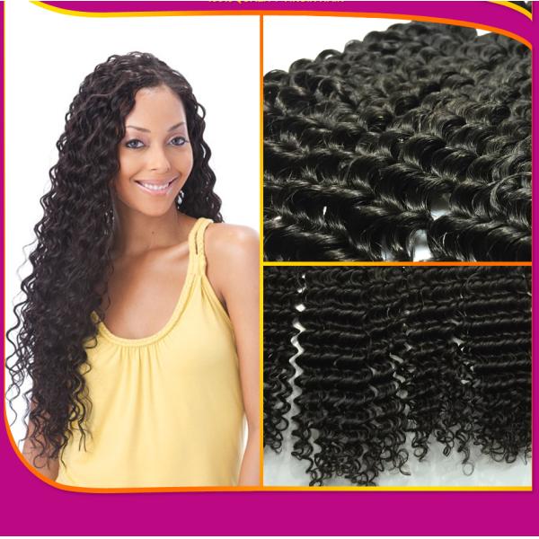 Africa Hot  Unprocessed 100%  Brazilian Virgin Hair Weavon Premium Quality New Deep Wave With Middle Part  Closure