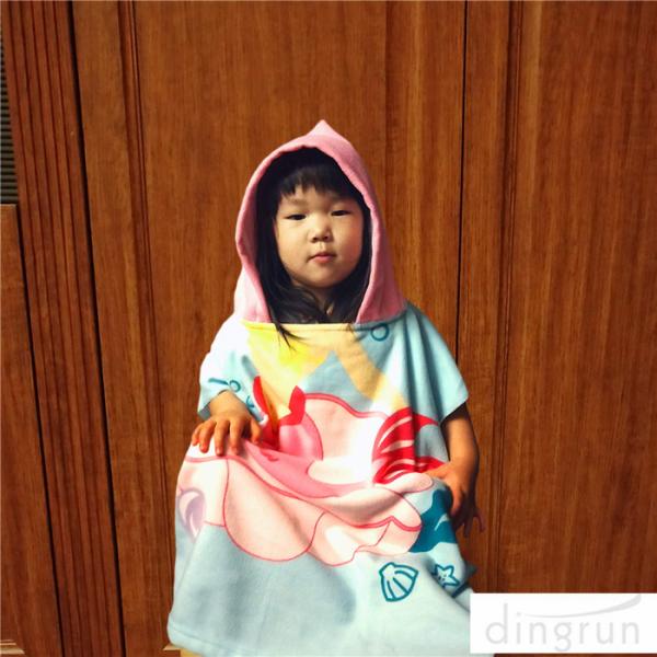 Soft Microfiber Beach Towel for Kids Poncho Beach Towel Kids Hooded Towel