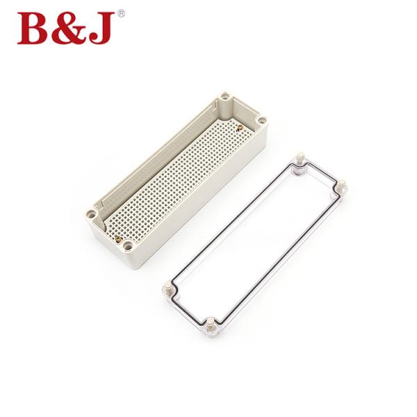 RAL7035 Light Grey Plastic Electrical Enclosure Boxes , Plastic Enclosures With Clear Lid