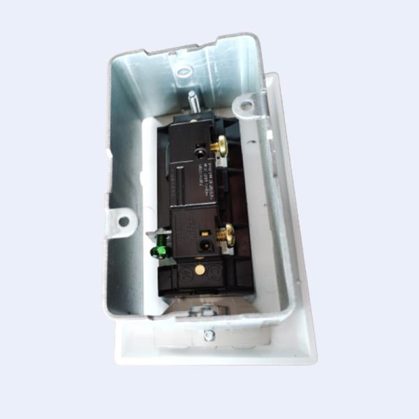 Plaster Ring RUFFIN 2 Gang Wall Switch Assembly White Color 12 AWG Cable Fix