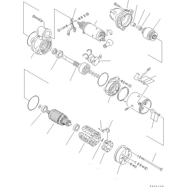 6D114 excavador Starting Motor del motor PC360-7 600-813-3530