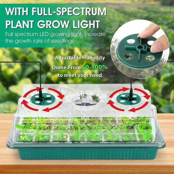 40 Cell Seedling Starter Trays For Seed Germination , Garden Supplies Plant Growing Nursery Kits