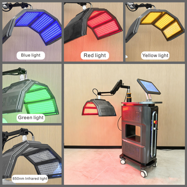 5 Colors 850nm NIR Skin Rejuvenation Acne Removal PDT LED Light Therapy Machine