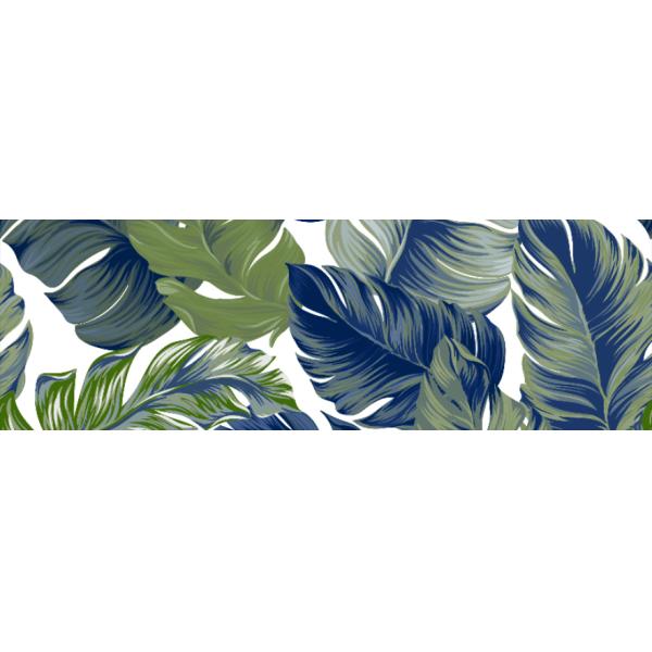 Green Decorative Ceramic Tile Leaves Pattern Precise Edge Cutting Smooth And Bright