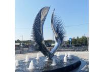 Fontaine d'eau extérieure moderne d'ailes d'acier inoxydable de la décoration 316
