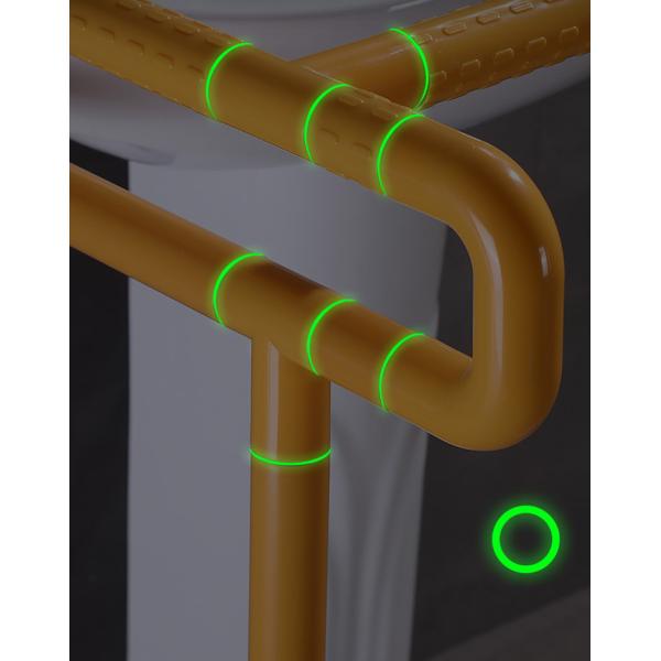 Barrier Free Washroom Stainless Steel Grab Bar Double U Shape Multifunctional