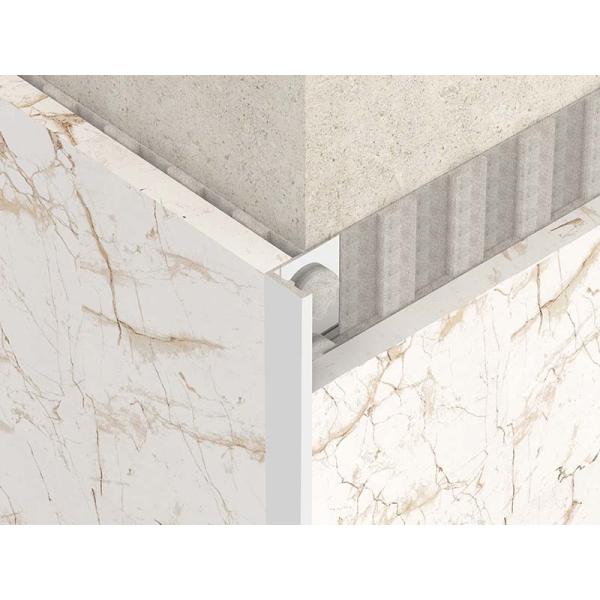 Bright 2.5m Stainless Steel Tile Trim Silver Metal Decorative Bullnose Border