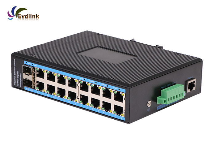 Переключатель POE оптического волокна порта сети стандарта Ethernet DC12V 1000mb/S 16