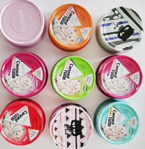 72.9mm Diameter Round Tin Containers 150ml 170ml Convenient Feeding For Pet food