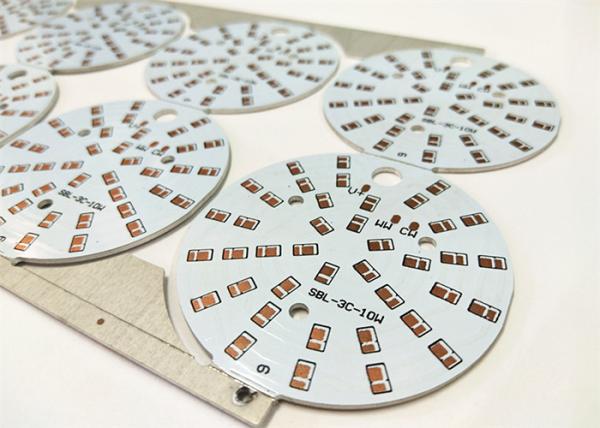Carte électronique durable extérieure en aluminium blanche de carte PCB de Soldermask l'ENIG/HASL