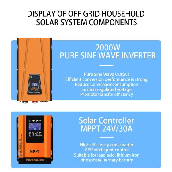 2KW Complete Off-Grid Solar Kit for Home with Ground Mounting & 48V Battery