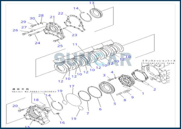 714-12-17180 chargeur KOMATSU de Ring Seal Fits Transmission Wheel de 7141217180 boîtes de vitesse