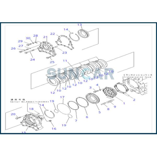 714-12-17180 уплотнение кольца 7141217180 коробок передач приспосабливает затяжелитель KOMATSU колеса передачи