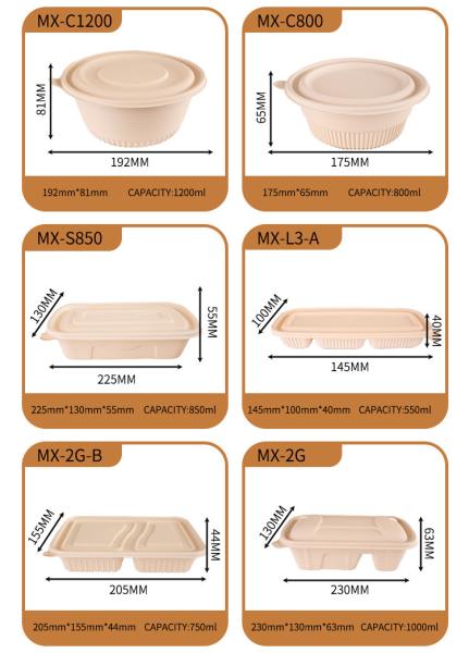 Emballages alimentaires biodégradables en stock