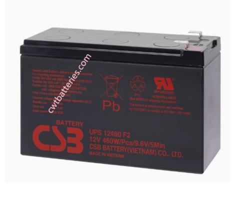 12V 9AH CSB UPS12460 F2 VRLA Baterías válvula regulada con plomo ácido recargable