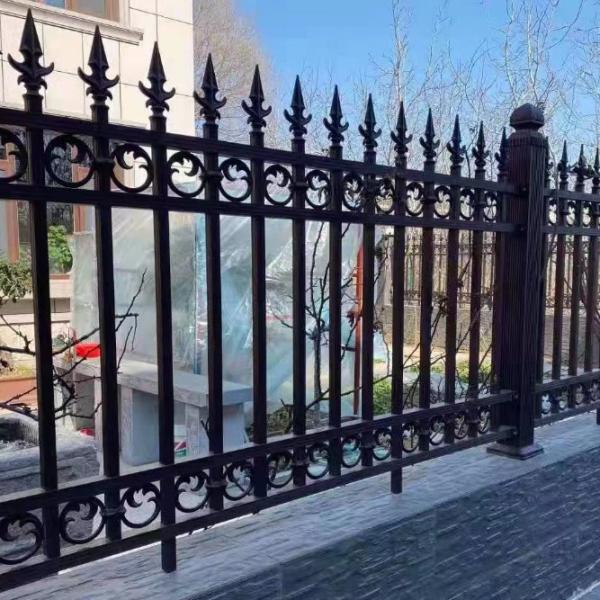Modern Metal Railing Design Decorative Steel Fence Railing / Staircase Deck Railing And Handrails