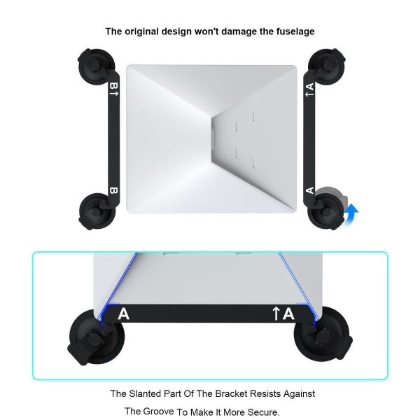 Heavy-Duty Suction Cup Car Mount for Starlink Mini, Secure Vehicle Roof Adapter Kit for Driving