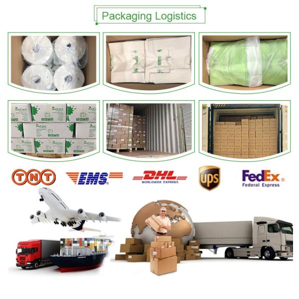 eco reusable corn starch plastic packaging fruit bag, Food Grade Corn Starch Eco Roller Compostable Garbage Bags