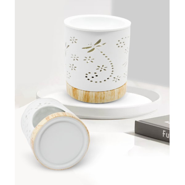Ceramic Cute Candle Holder Wax Melt Tealight Candle Warmer Gifts and Crafts White Ceramic Candle Holder