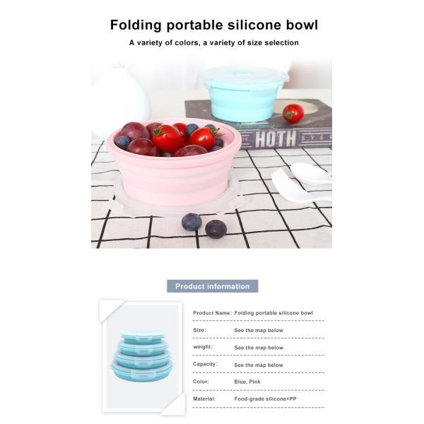 ODM OEM поддержал складные тары для хранения еды силикона