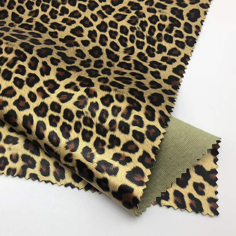 Леопард Print Garment PU Кожа водонепроницаемая толщина 0,6 мм