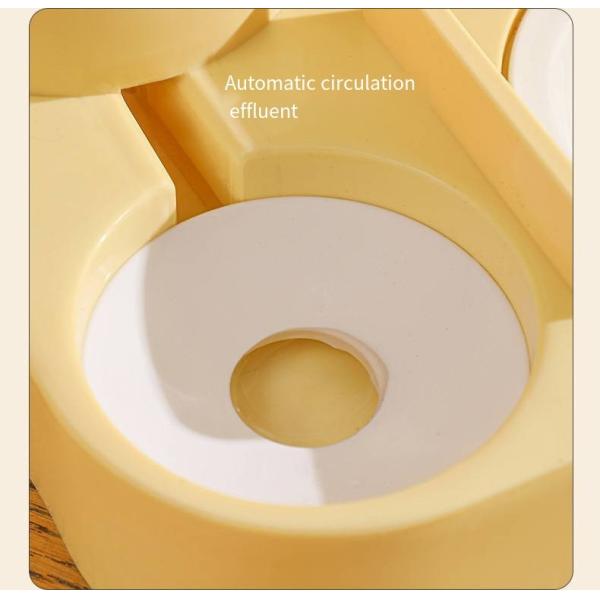Automatic Cat Feeding Water Feeder Three-in-One Water Dispenser Ceramic Bowl for Cats and Dogs with Bell