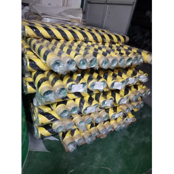 48MM Wide  PVC Black And Yellow Warning Tape Warehouse Floor Zoning Tape