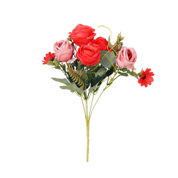 European style simulation rolled edge rose wedding bouquet, wedding photography props, floral arrangement, home decoration, simulation flower