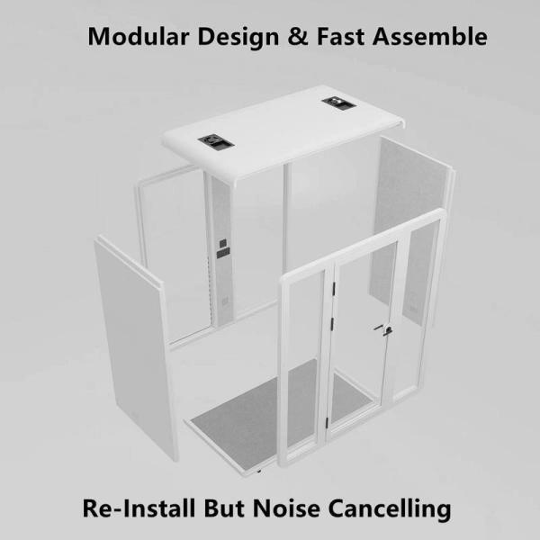 Movable Office Phone Booth Modular 1 Person Booth Fast Install