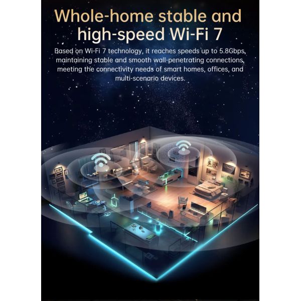 QOGRISYS Qcalcomm Chip QCC2072  Pcie WIFI7 Moudle 5.8Gbps High Speed WIFI Modules