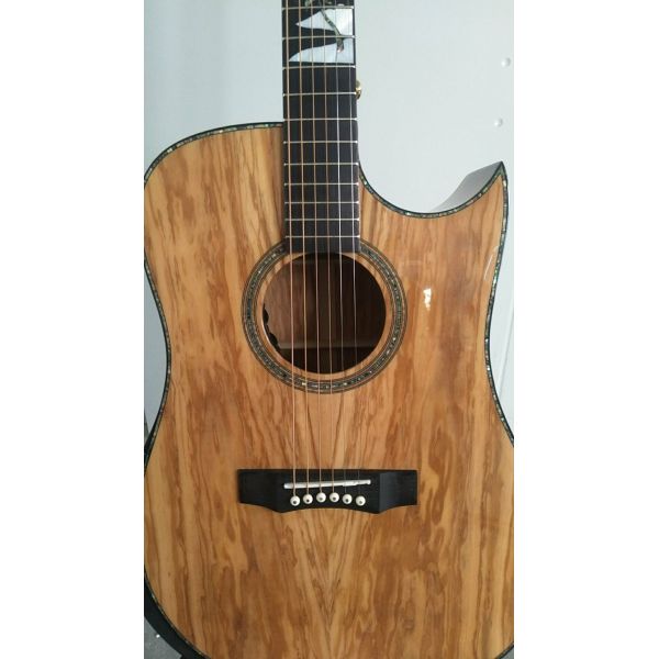 AAAA custom guitar all solid imported Olive wood Ryans style guitar customize handmade acoustic guitar