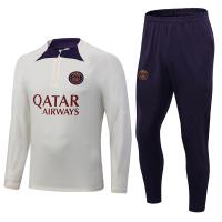 Fútbol completo de marfil Team Tracksuits Training Kit Set de la cremallera