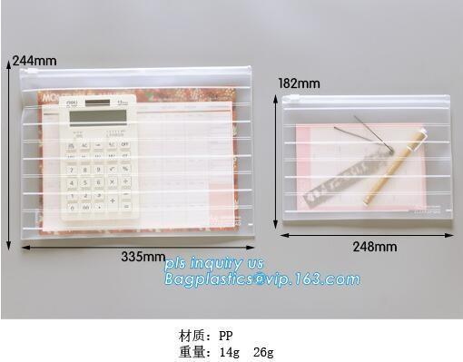 hanger hook slider zipper PP bikini packaging bag, Slider Zipper Pouch Stationery Bag, transparent PVC slider zipper pla