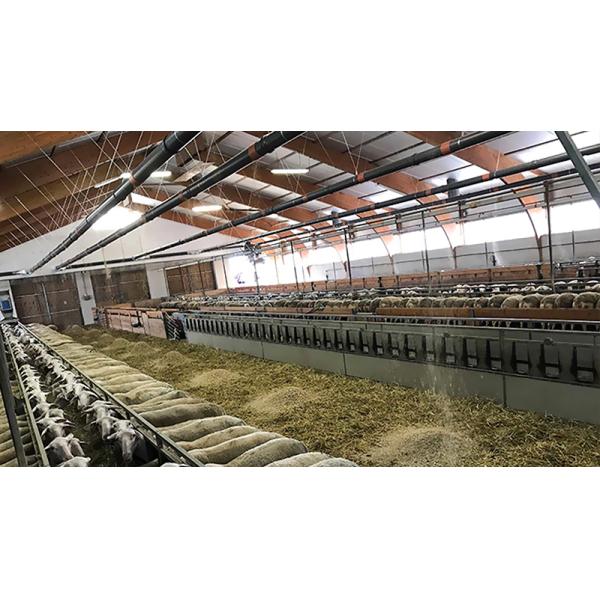 Алюминиевое стекло из сплава металлического металла Конструкция помещения для фермы козов Стальная конструкция Дом для овец Приют PKPM Рисунок