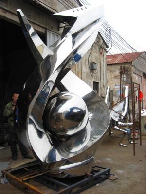 Seed Abstract Large Metal Tree Sculpture Cast Water Texture Modern Outdoor Sculpture