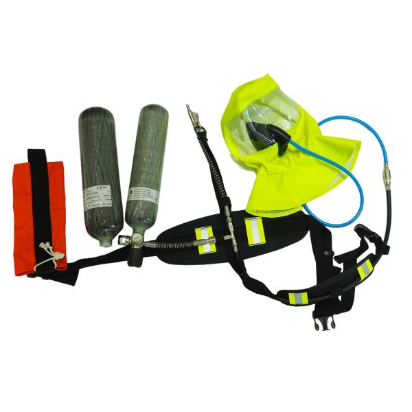 Portable Escape Breathing Device with Adjustable Harness and 2L or 3L Cylinder