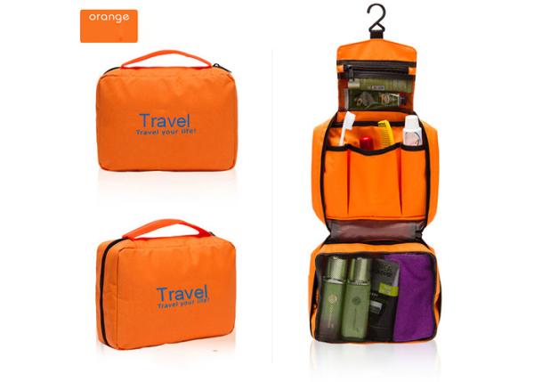 Fashion Travel Kit Organizer , Lightweight Hanging Toiletry Bag For Bathroom Storage
