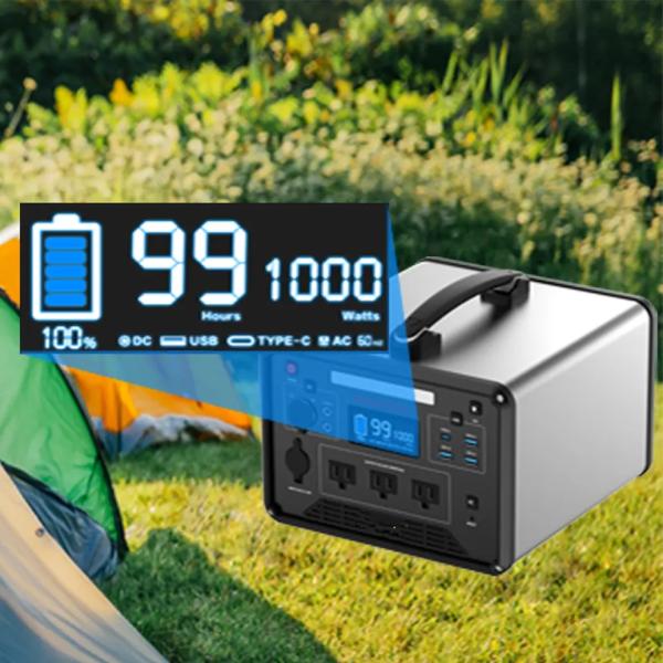 Lifepo4 Portable Power Station 1000w Outdoor Solar Power Supply For Camping
