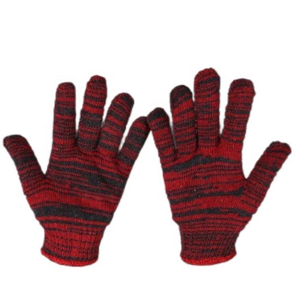 OEM Supported 10 Gauge Knitted White Cotton Latex Rubber Gloves for Hand Protection